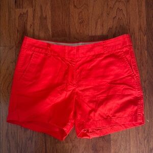 ✨ J.Crew Bright Red Chino Shorts — Size 10 | 100% Cotton ✨